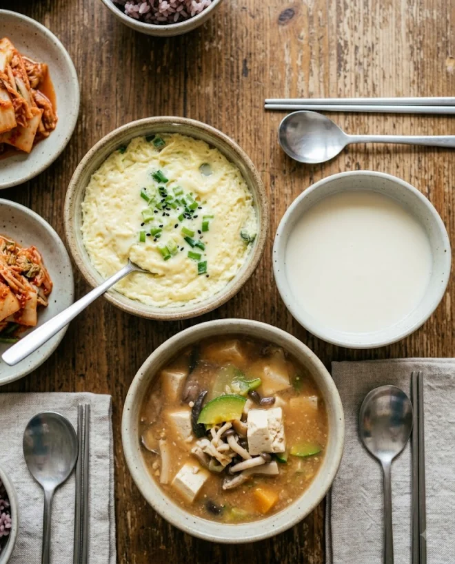 달걀찜과 두부 등 부드러운 단백질 식사