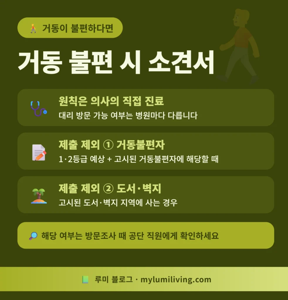 거동이 불편한 부모님의 장기요양 의사소견서 발급 방법 정리 인포그래픽